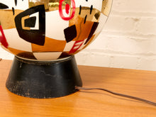 Postmodern Abstract Ceramic Table Lamp with Red Shade
