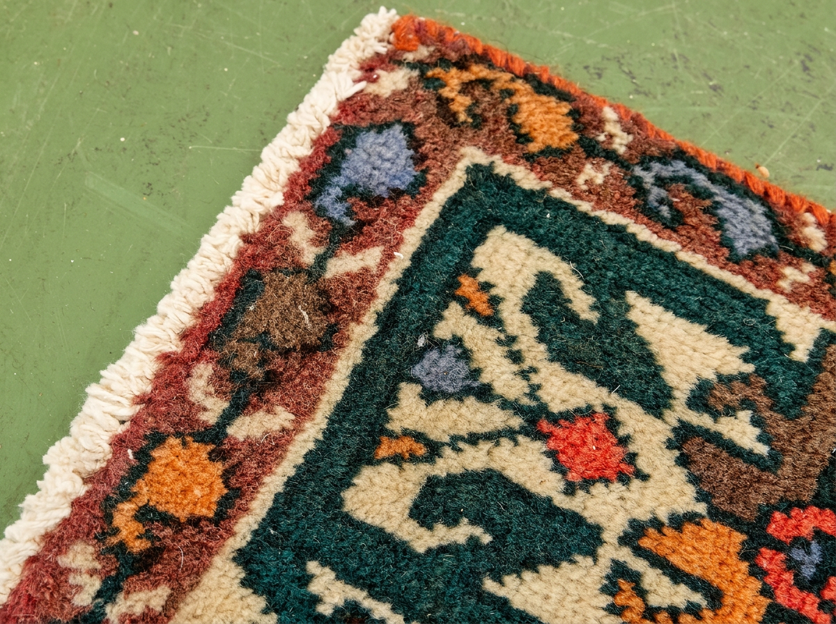 Vintage Geometric Panel Pattern Area Rug