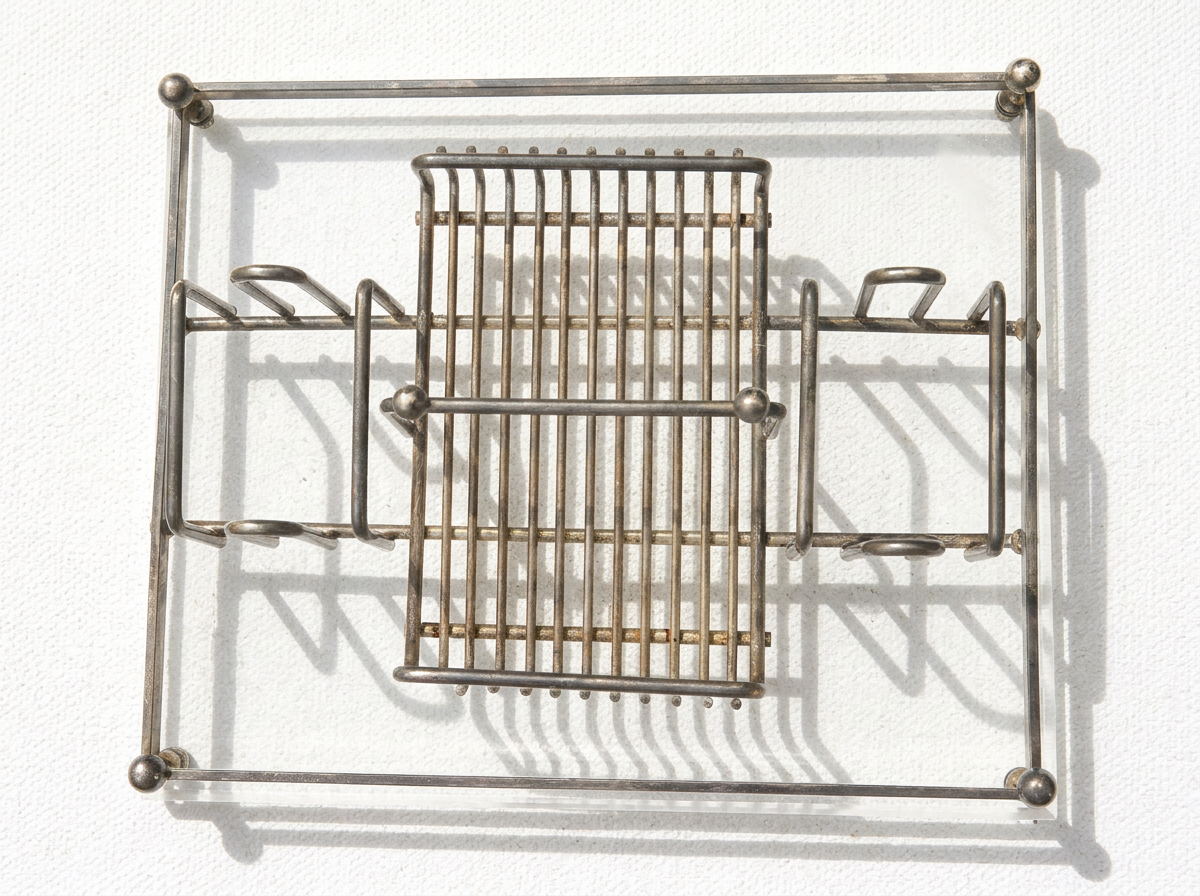 Vintage Metal Silverware Caddy