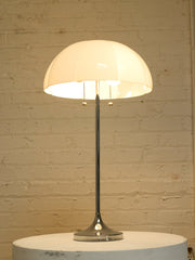 Vintage White Sculptural Dome Table Lamp