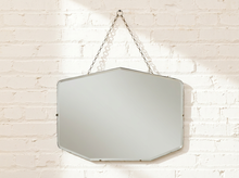 Vintage Art Deco Frameless Beveled Mirror