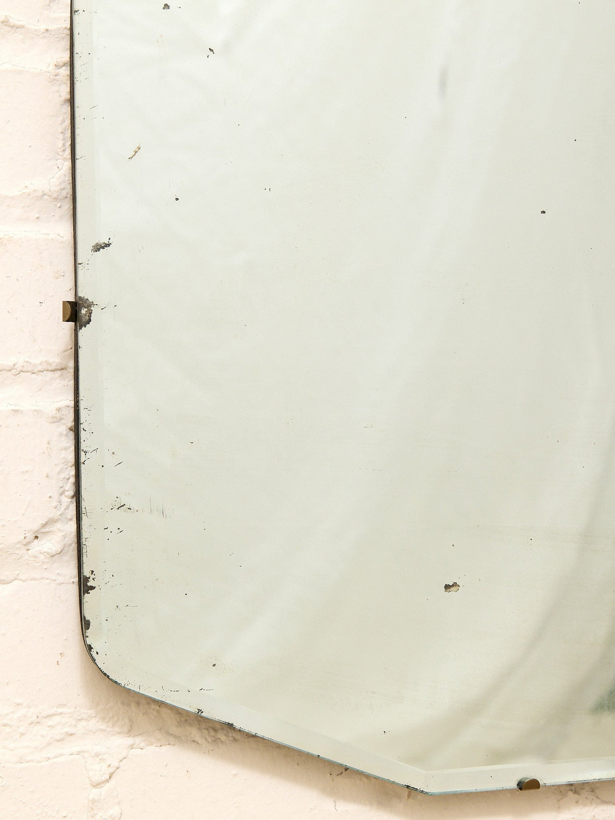Vintage Art Deco Frameless Beveled Mirror