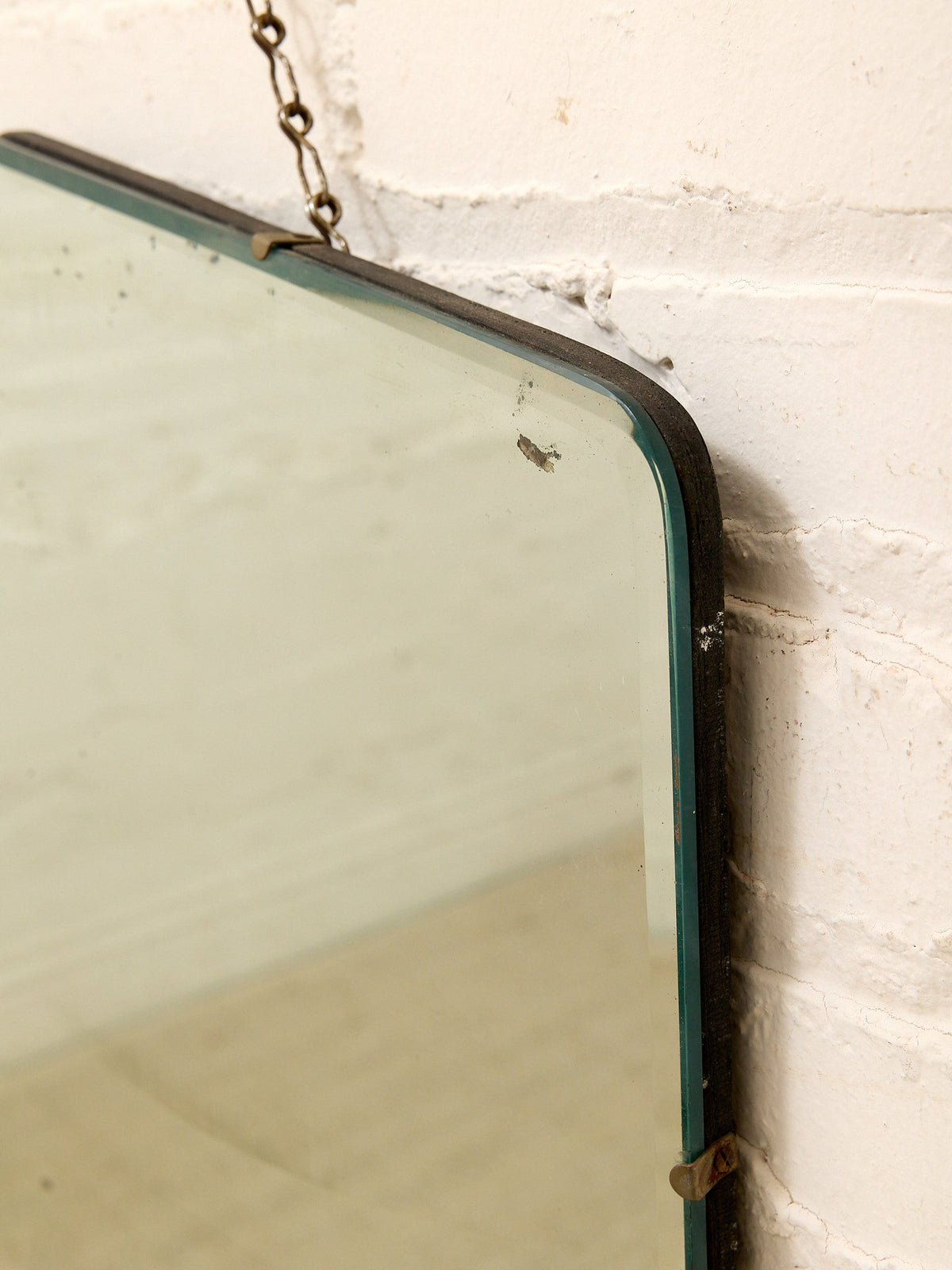 Vintage Art Deco Frameless Beveled Mirror