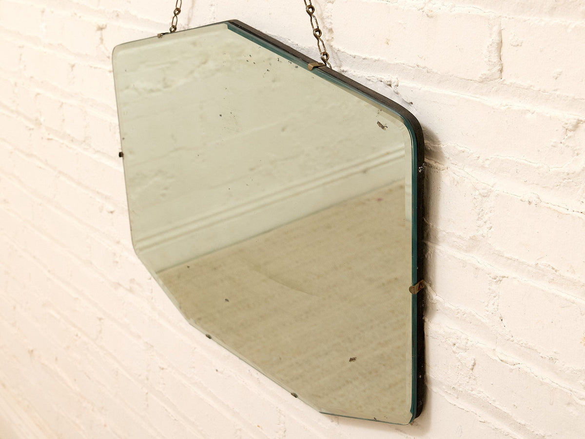 Vintage Art Deco Frameless Beveled Mirror