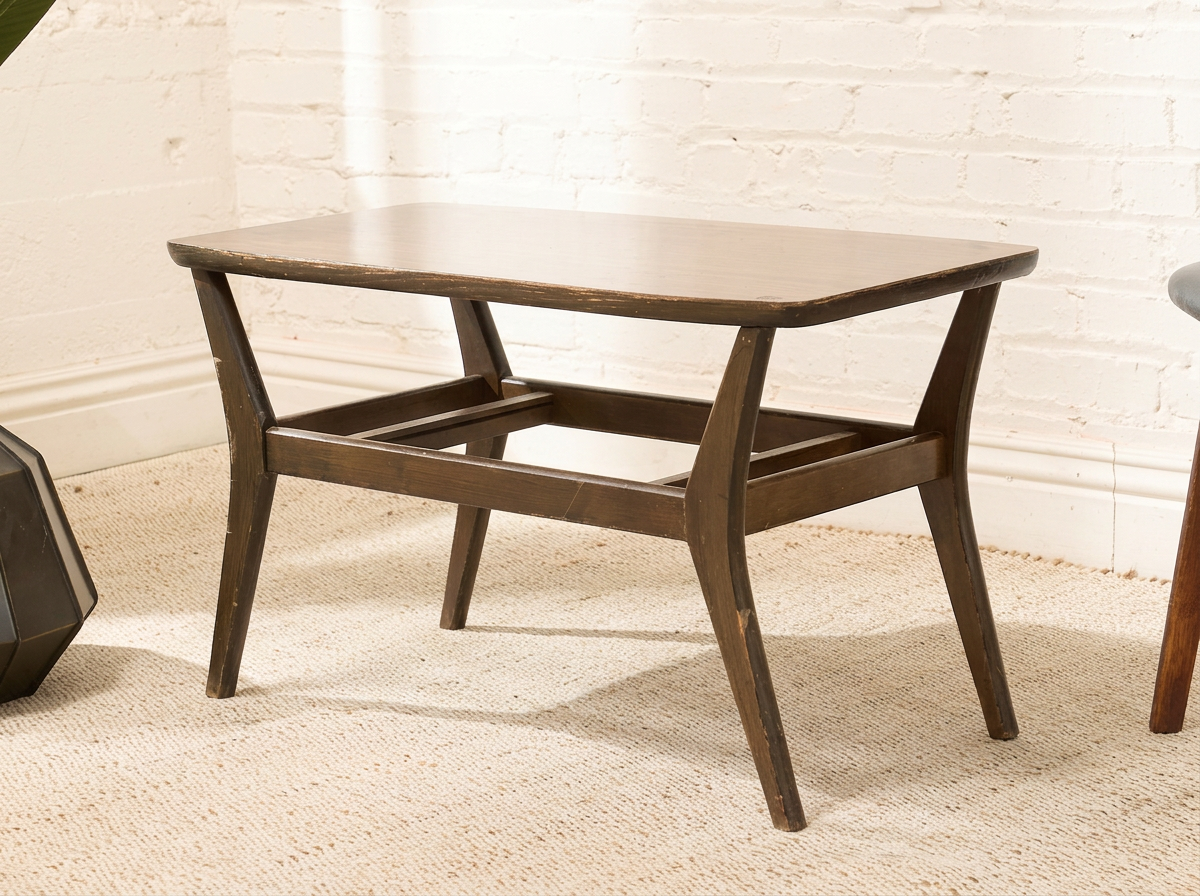 Vintage Formica Top Wood Coffee Table