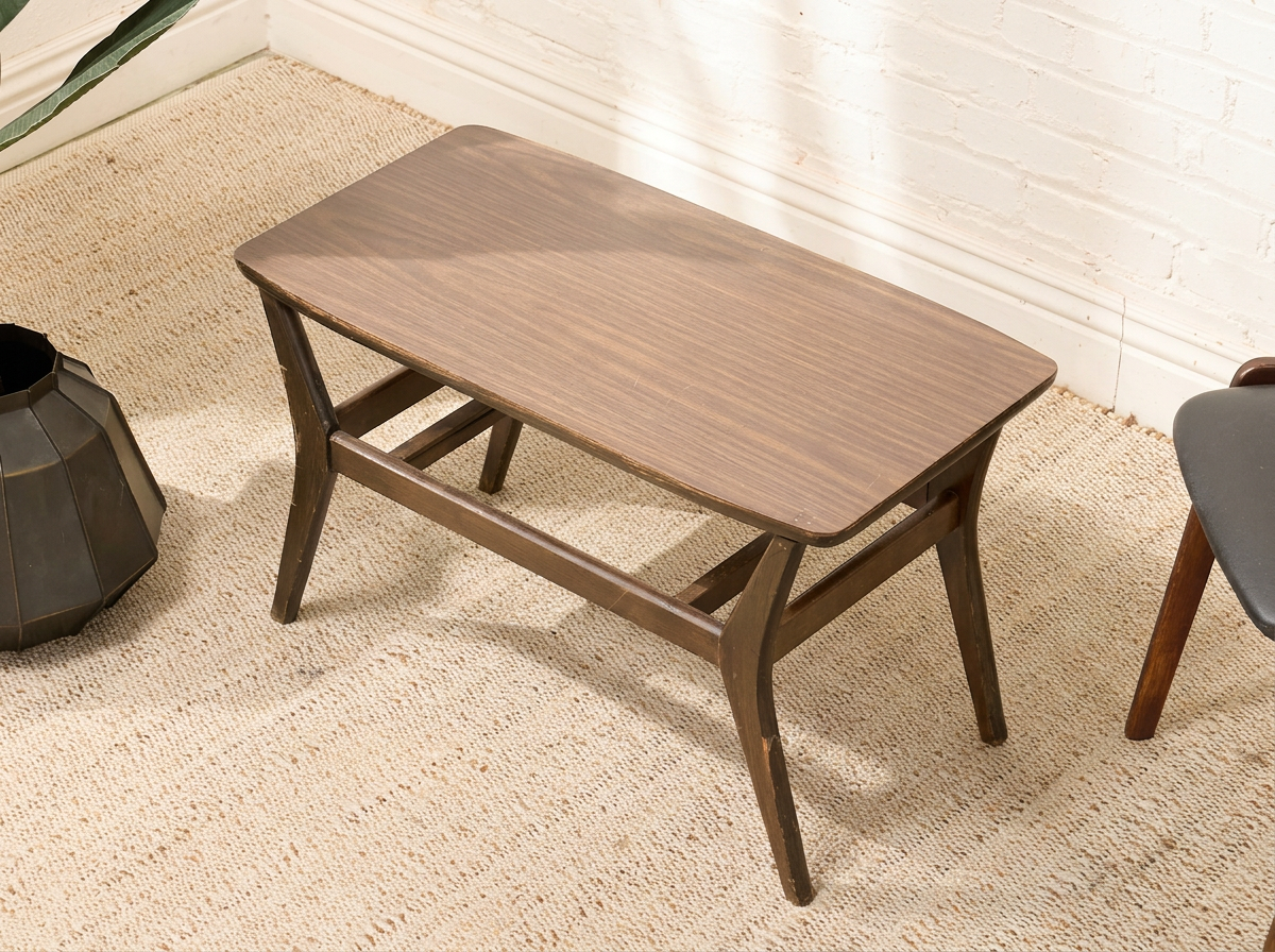 Vintage Formica Top Wood Coffee Table
