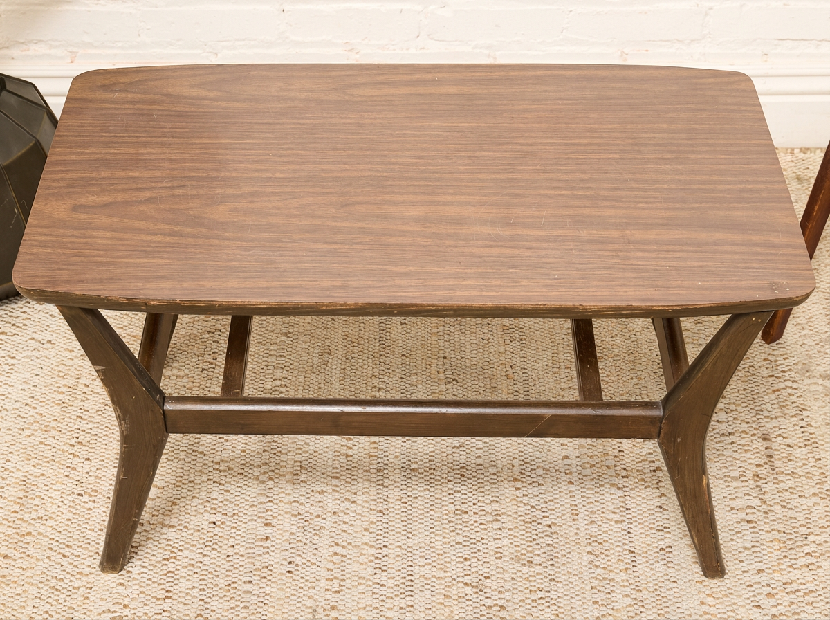 Vintage Formica Top Wood Coffee Table