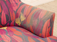 Modern Colorful Botanical Print Accent Chair