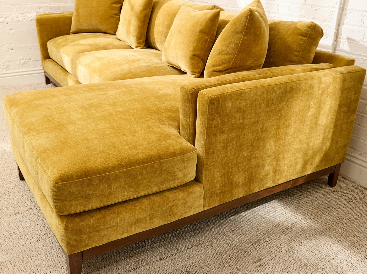 Lisette Sofa with Chaise in Sacramento Honey