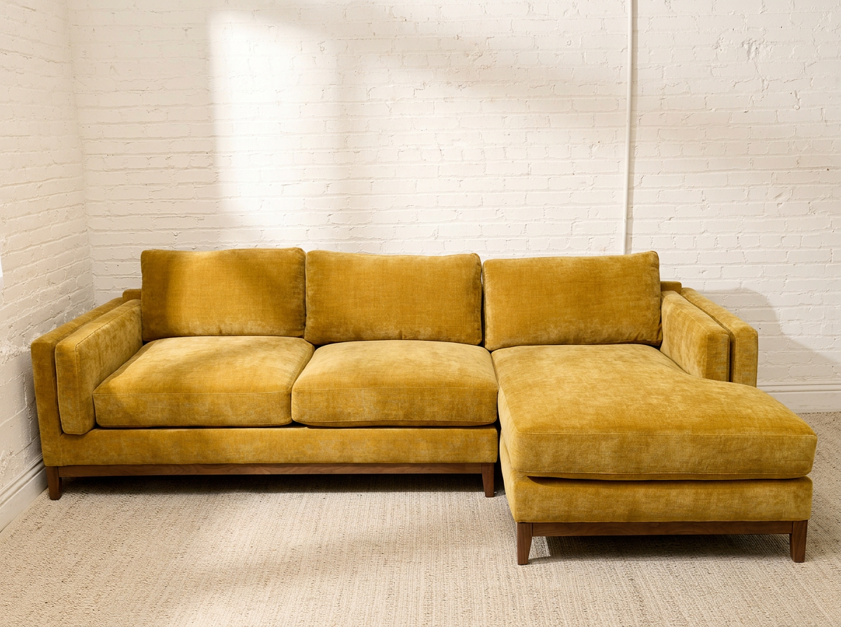 Lisette Sofa with Chaise in Sacramento Honey