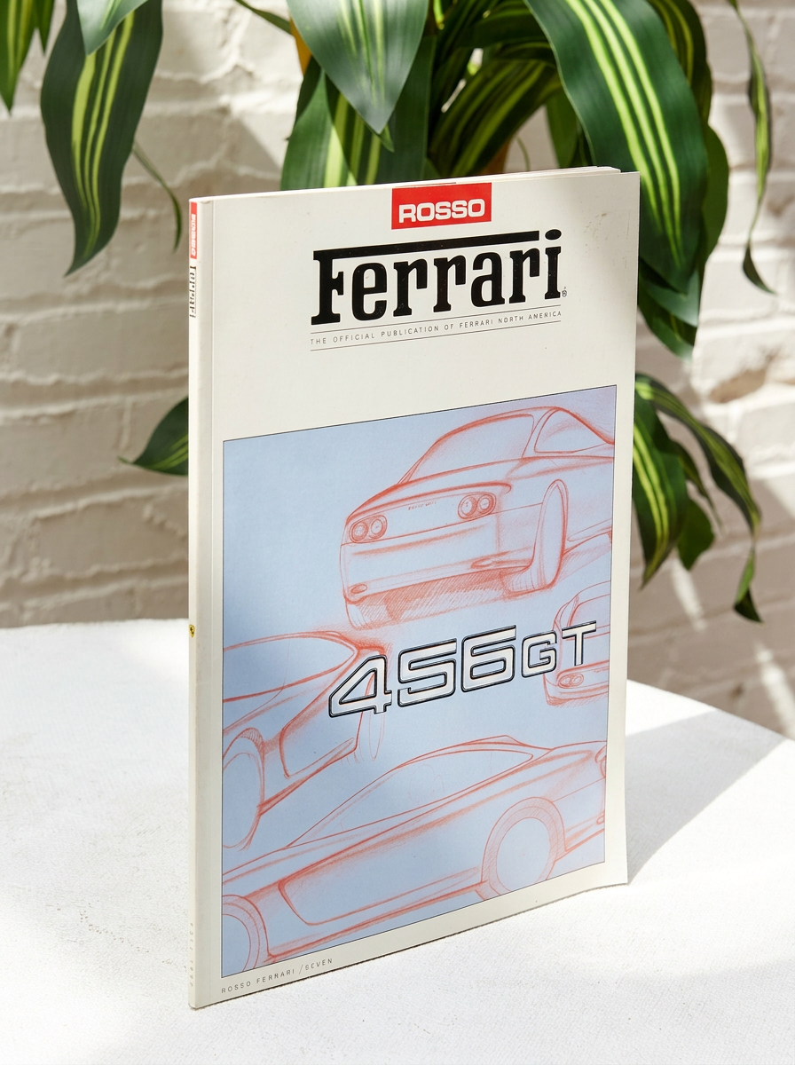 Vintage Rosso Ferrari 456 GT Official Magazine