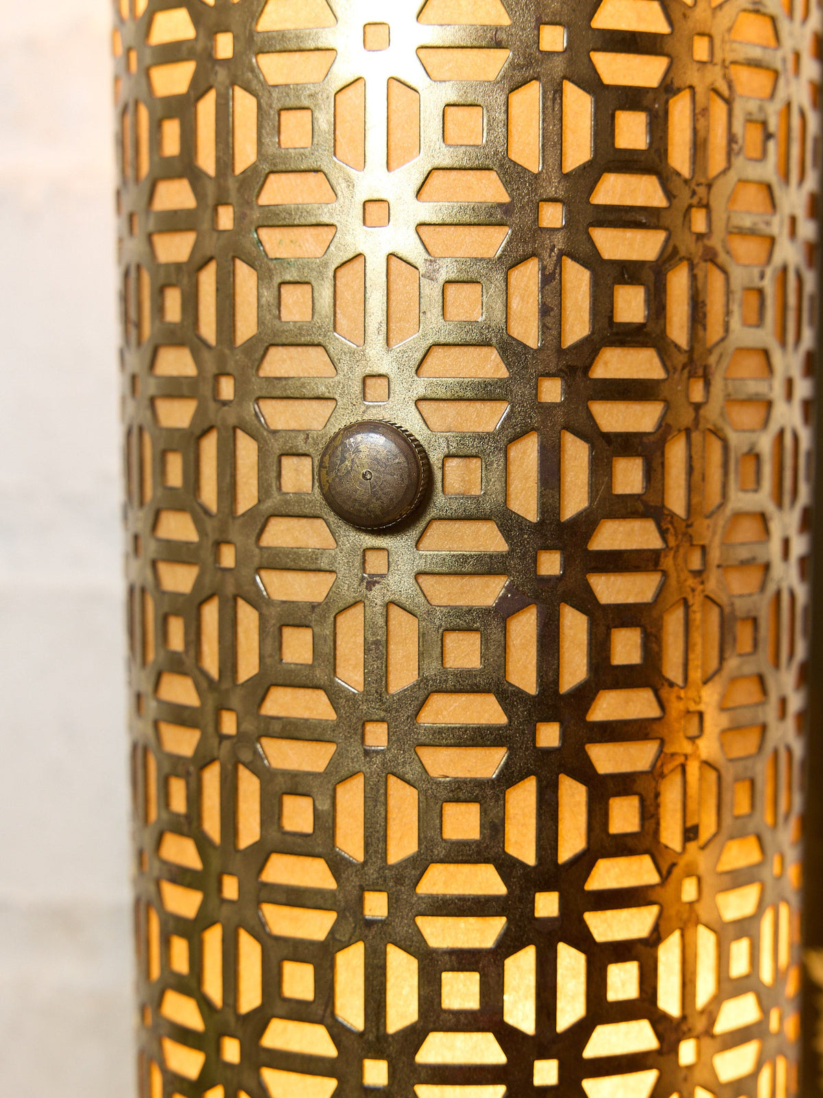 Pair of Vintage 1960s Geometric Metal Wall Sconces