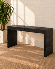 Sydney One-Drawer Sculptural Desk in Charcoal