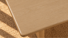 Sylvia Fluted Base Dining Table in Blonde Oak