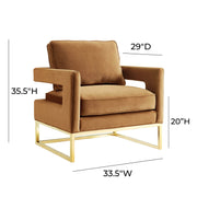 Avery Performance Velvet Accent Chair