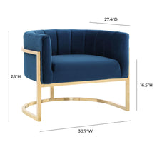 Magnolia Performance Velvet Accent Chair - Gold Base
