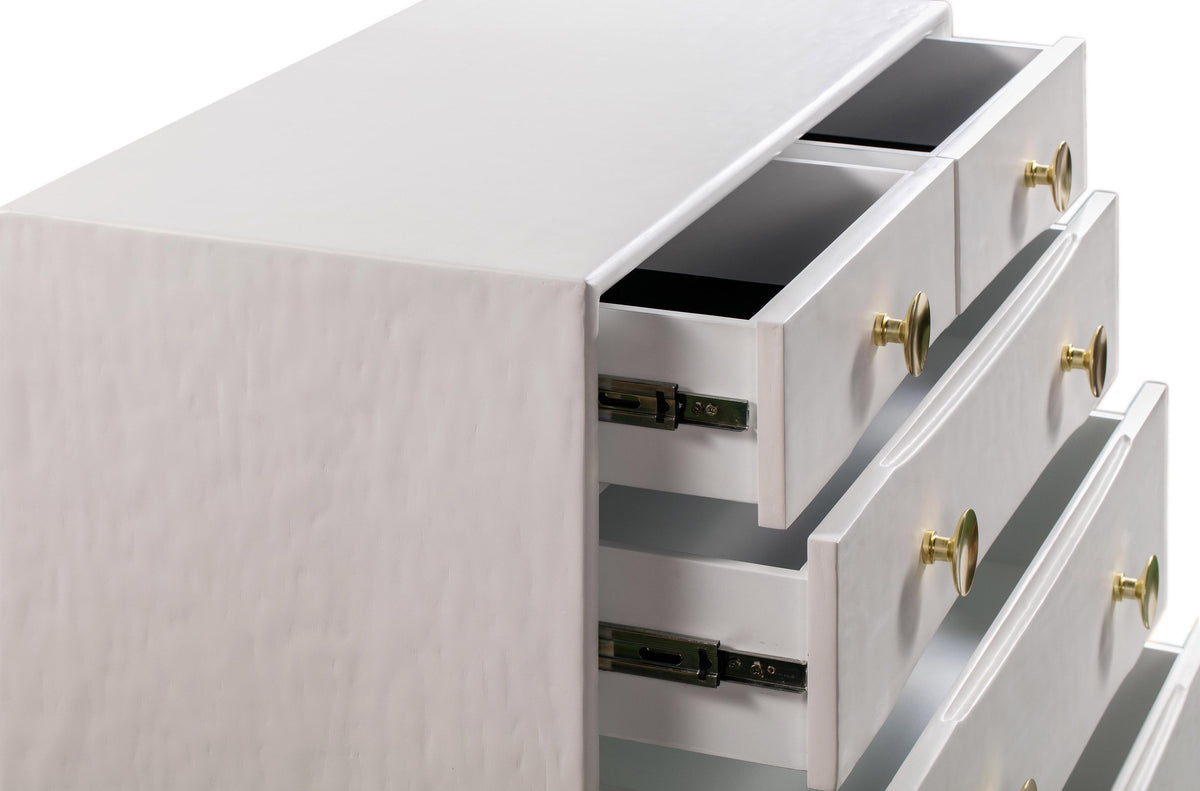 Divine 38" White 5-Drawer Chest
