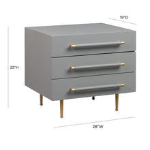 Trident 28" 3-Drawer Nightstand
