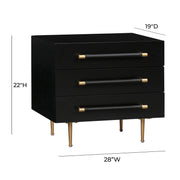 Trident 28" 3-Drawer Nightstand