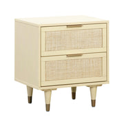Sierra 22" Cane 2-Drawer Nightstand