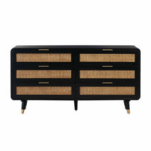 Christine 62" Black 6-Drawer Dresser