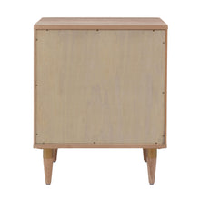 Carmen 19" Natural Ash and Cane 2-Drawer Nightstand