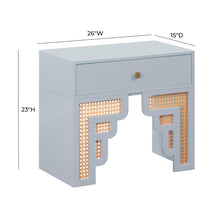 Suzie 26" Rattan Nightstand With Drawer