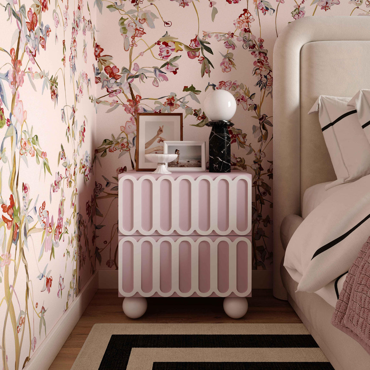 Tori 23" Motif 2-Drawer Nightstand