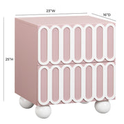 Tori 23" Motif 2-Drawer Nightstand