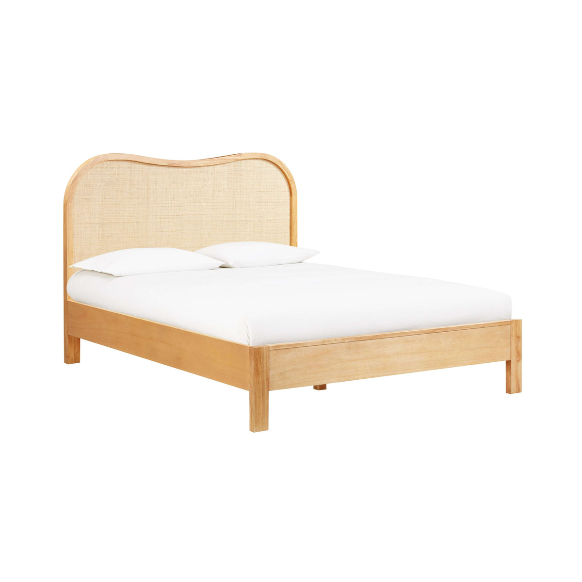 Grappa Natural Wood & Raffia Bed