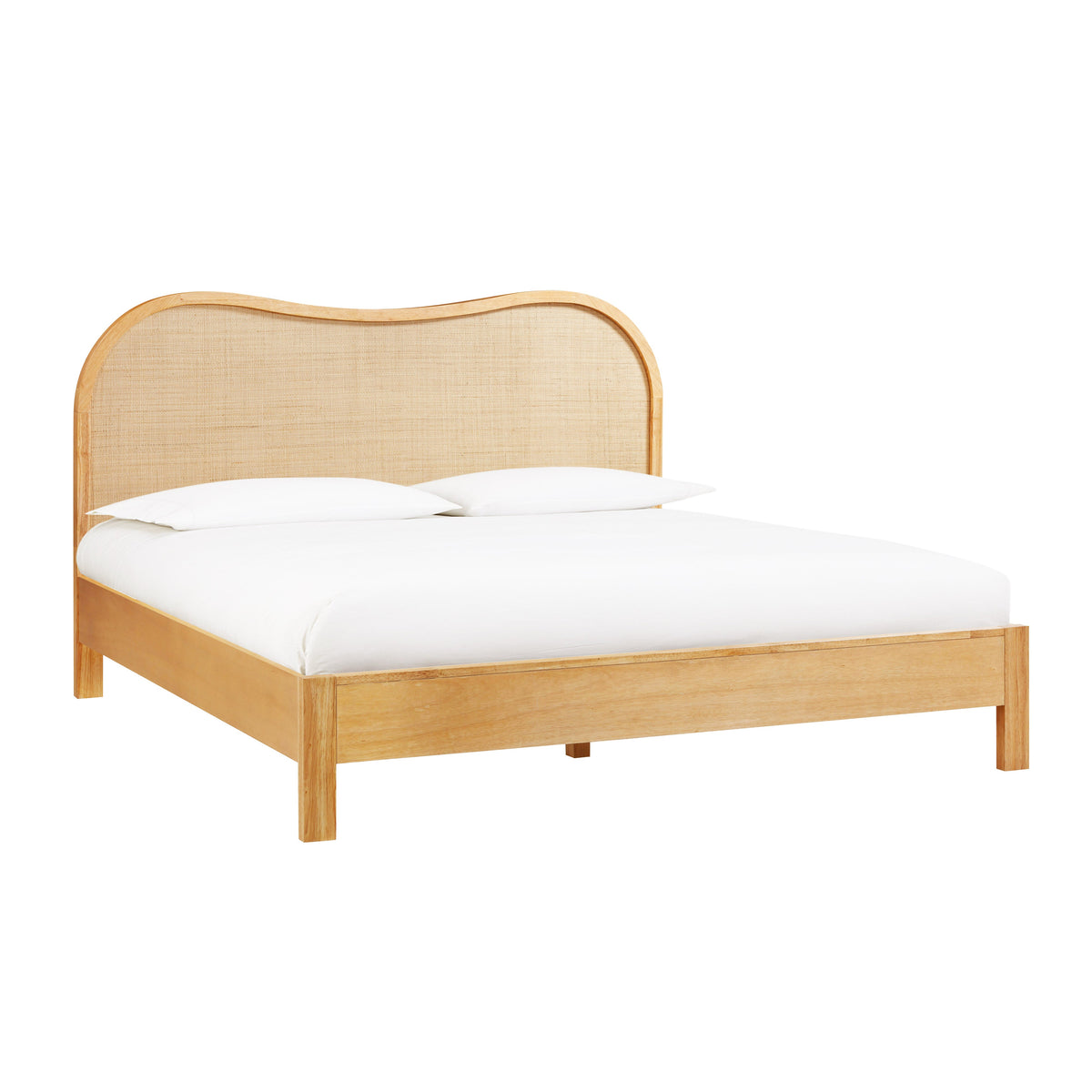 Grappa Natural Wood & Raffia Bed
