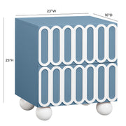 Tori 23" Motif 2-Drawer Nightstand