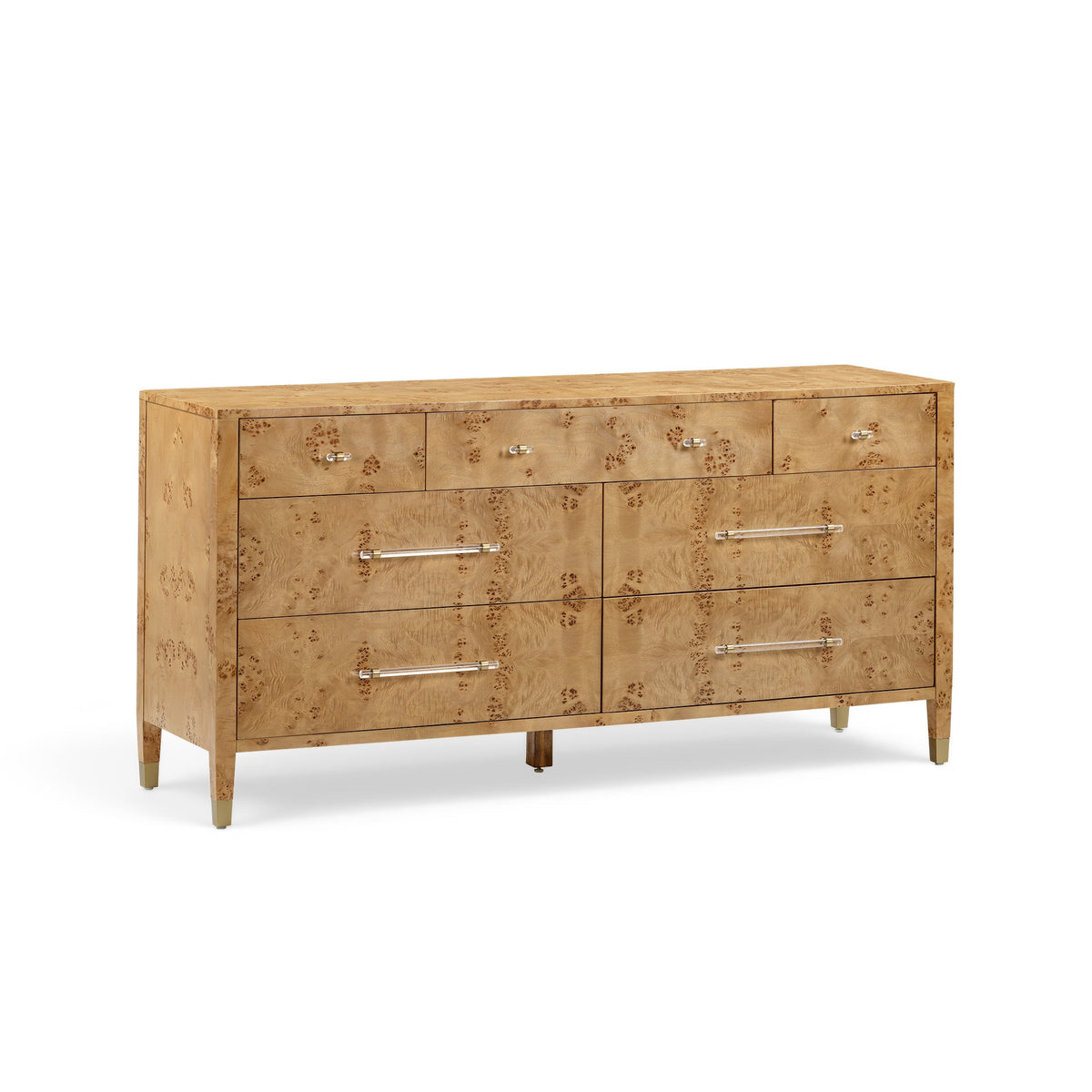 Brandyss 62" Burl 7-Drawer Dresser