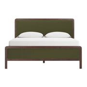 Hella Contract-Grade Velvet and Ash Wood Bed