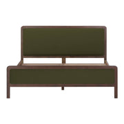 Hella Contract-Grade Velvet and Ash Wood Bed