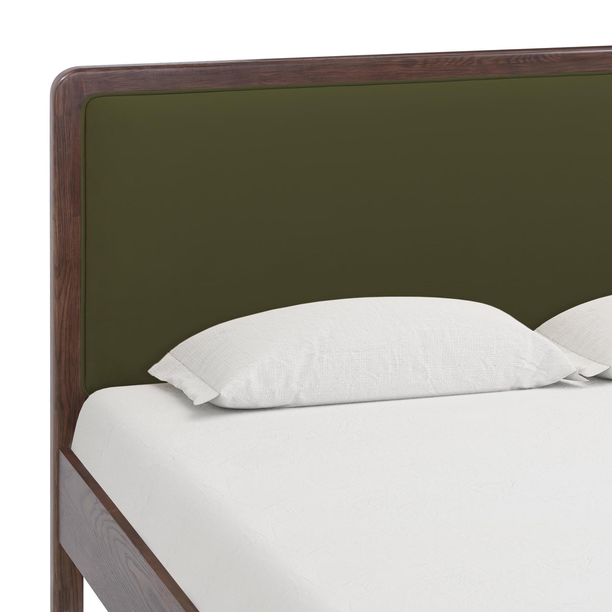 Hella Contract-Grade Velvet and Ash Wood Bed