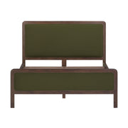 Hella Contract-Grade Velvet and Ash Wood Bed
