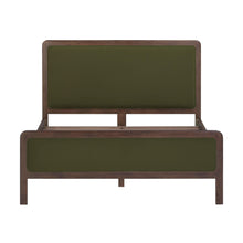 Hella Contract-Grade Velvet and Ash Wood Bed