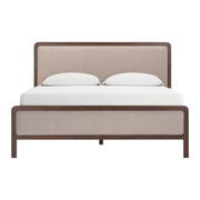 Hella Contract-Grade Velvet and Ash Wood Bed