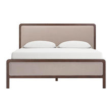 Hella Contract-Grade Velvet and Ash Wood Bed