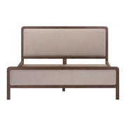 Hella Contract-Grade Velvet and Ash Wood Bed