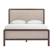 Hella Contract-Grade Velvet and Ash Wood Bed