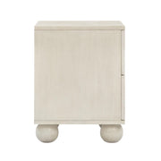 Grappa 22" Wood & Raffia Wavy 2-Drawer Nightstand