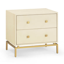 Pesce 25" Faux Shagreen 2-Drawer Nightstand
