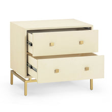 Pesce 25" Faux Shagreen 2-Drawer Nightstand