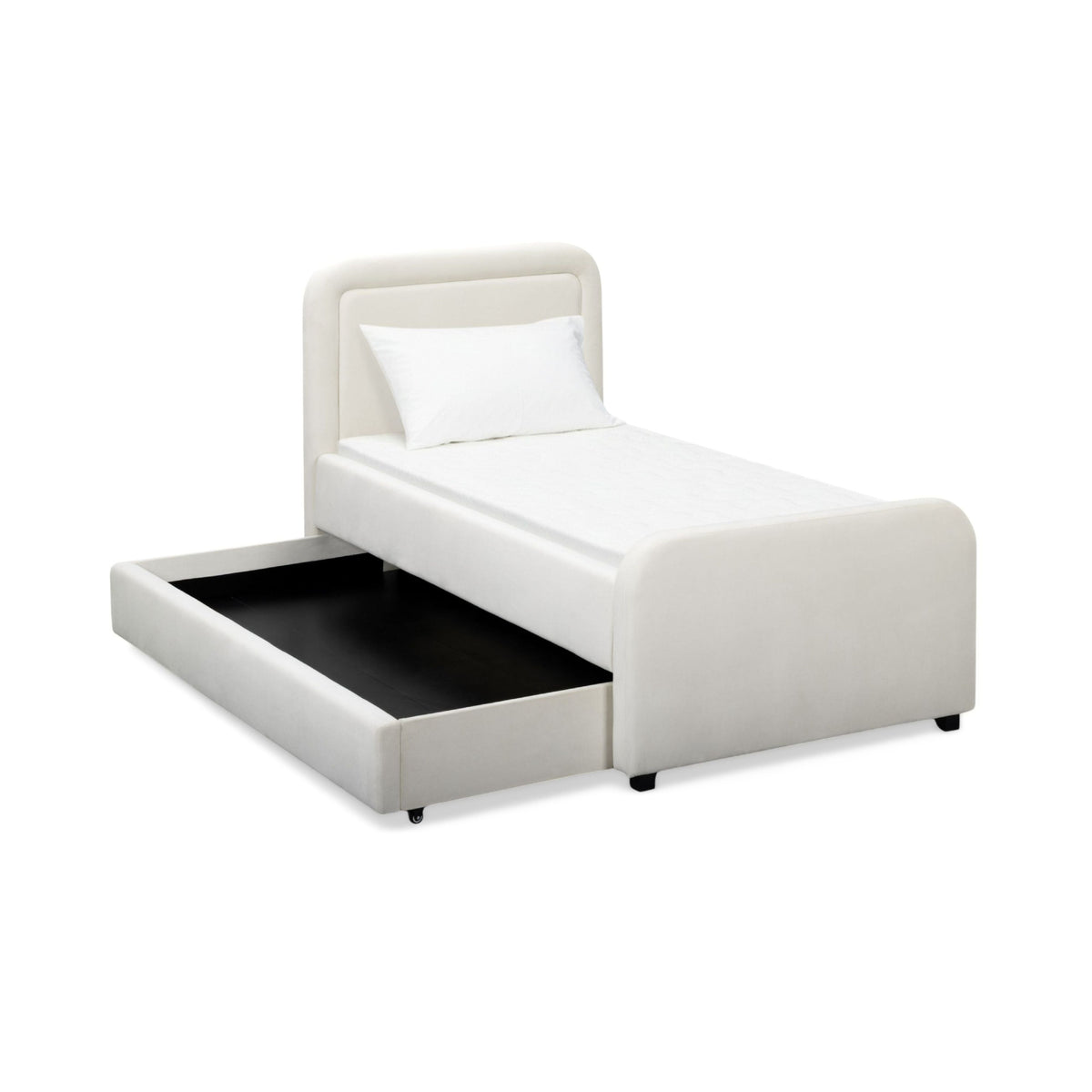 Briella Performance Velvet Trundle Bed in Twin