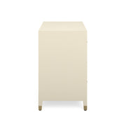 Dani 62" Cream Faux Shagreen 6-Drawer Dresser
