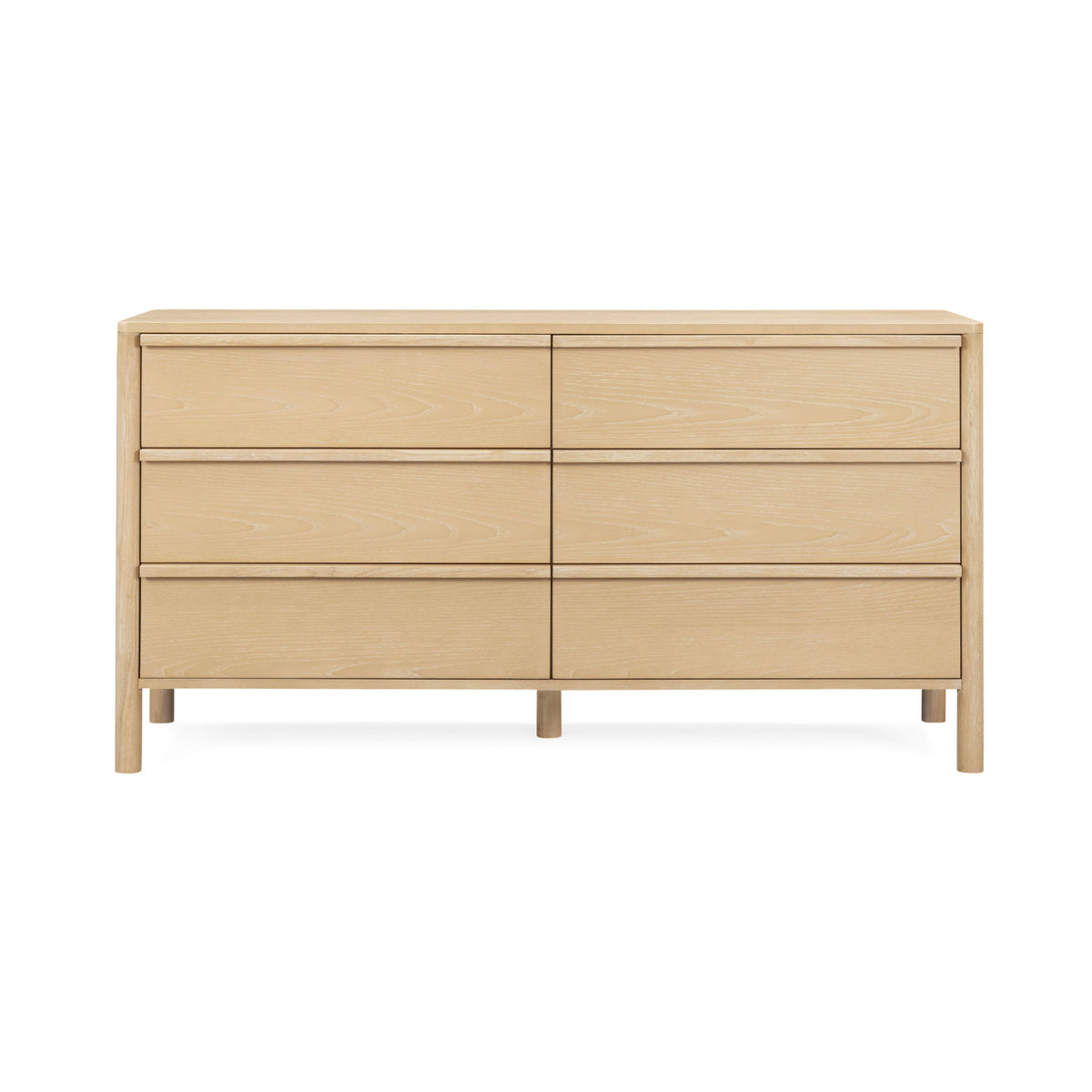 Tyra 62" Ash 6-Drawer Dresser
