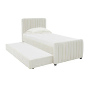 Angela Performance Velvet Trundle Bed in Twin