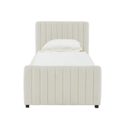 Angela Performance Velvet Trundle Bed in Twin